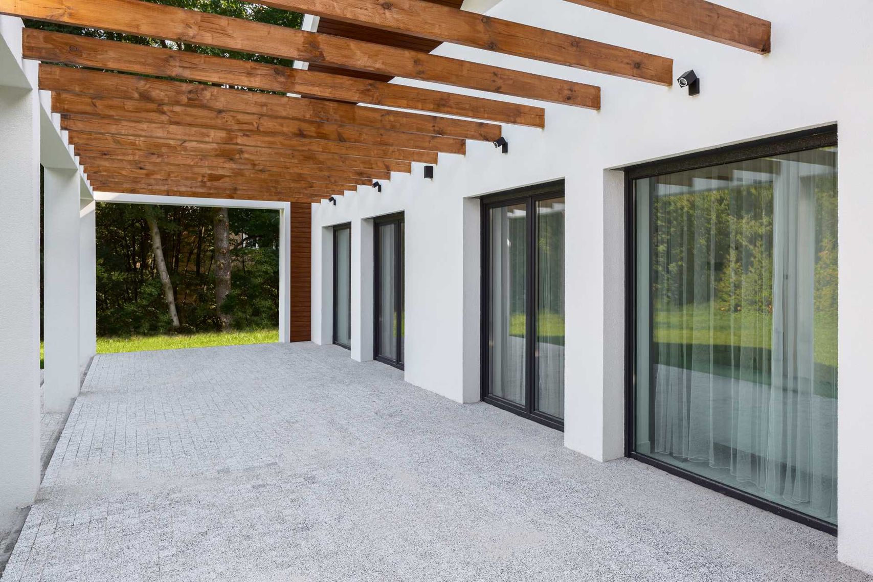 Veranda aan een woning, gebouwd door Besselsen